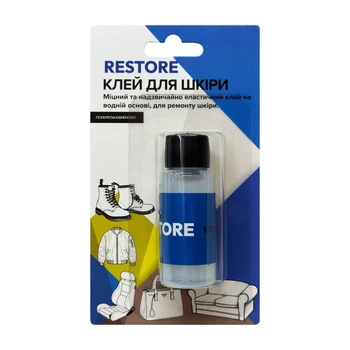 Полиуретановый клей для кожи и ткани мягкий эластичный RESTORE 30мл