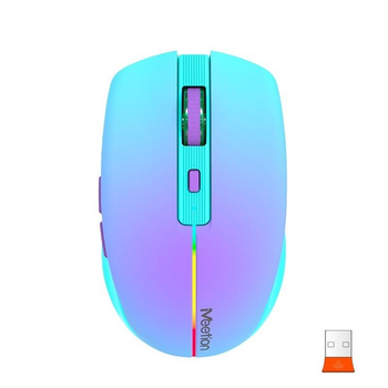 Беспроводная игровая компьютерная мышь Mееtion BTM002 RGB 1000-1200-1600 dpi 6 кнопок USB 2.4G Фиолетовый