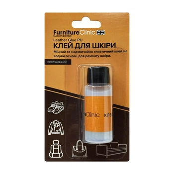 Полиуретановый клей для кожи и ткани мягкий эластичный FURNITURE CLINIC GLUE PU 30мл