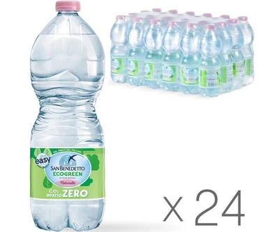 Упаковка минеральной негазированной воды San Benedetto EcoGreen ПЭТ 24 шт. х 0.5 л