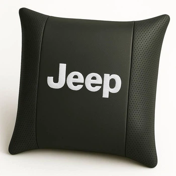 Автомобильная подушка с вышитым логотипом JEEP 35х35 см