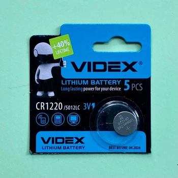 Батарейка літієва VIDEX CR1220 Lithium 3V