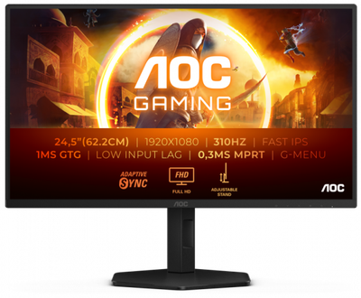 Монитор 24.5" aoc 25g4sxu Black