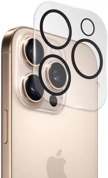 Защитное стекло для камеры смартфона Apple iPhone 16 Pro/16 Pro Max Intaleo Camera Lens Black (1283126596711)
