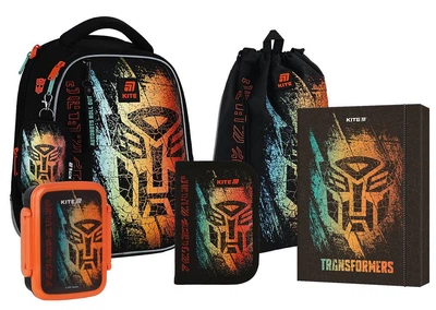 Шкільний набір 5 в 1 Kite Education Transformers Generations SET_TF25-555S (рюкзак, пенал, сумка, папка, ланчбокс)
