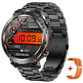 Мужские Наручные Часы Smart Avation Pro Steel Черный Стальной Bluetooth 5.0 Uwatch (341958)