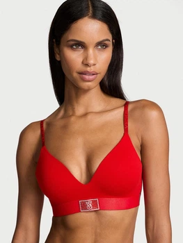 Бюстгальтер без косточек хлопковый Victoria's Secret 26947095 70B Красный (322567289140)