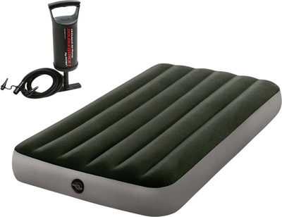 Надувний матрац Intex 191 x 137 x 25 см з поршневим насосом 664108 (5903890606770)