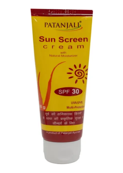 Сонцезахисний крем для обличчя Sun Screen Cream SPF30 Patanjali