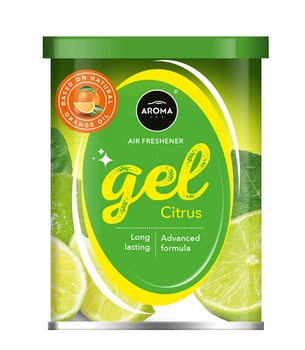 Ароматизатор Aroma Car Terpen Gel Citrus 80 г гелевый для автомобиля освежитель воздуха цитрусовый (LI-D_22-O)