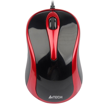 Мышка проводная компьютерная A4Tech N-350-2 V-Track 1000dpi 4D-скроллом и поддержкой 8 жестов Red/Black