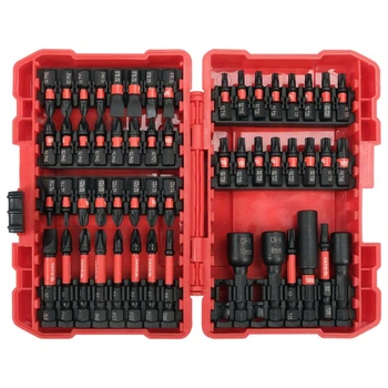 Набір насадок викруткових ударних Yato Sl/ PH/ PZ/ Torx + торцеві 6/8/10 з тримачем 1/4" 54 елементи (YT-04617)