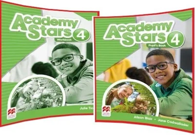 Комплект з англійської мови Academy Stars 4 Ukraine Pupil's Book + Workbook (Підручник + зошит)