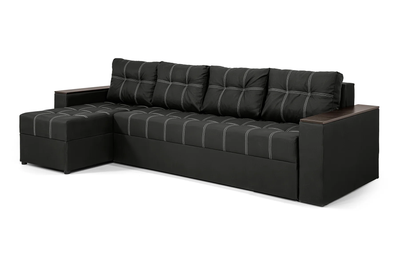 Диван кутовий Комфорт Плюс 3 м 300 × 150 см, чорний