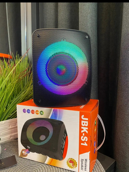 Портативна бездротова колонка Bluetooth блютуз JBK SІ з підсвічуванням LED