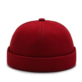 Кепка докер Docker cap Бордовая OneSize без козырька без логотипа