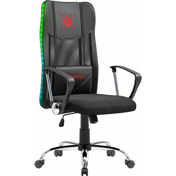 Крісло ігрове Defender Totem поліуретан 50мм сітка RGB Black (64335)