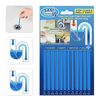 Палочки от засорения слива раковины и канализации Sani Sticks