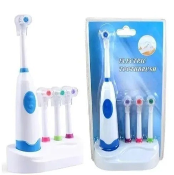 Электрическая зубная щетка с сменными насадками Electric ToothBrush Синяя
