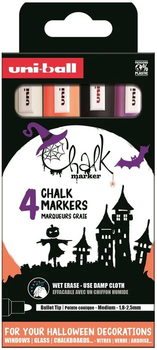 Zestaw markerów kredowych Uni Posca Halloween 4 szt (3701614900171)