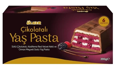 Шоколадный торт Ülker Çikolatalı Orman Meyveli Yaş Pasta "Красный бархат" с лесными ягодами 395 г