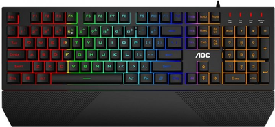 Клавиатура AOC GK200 Gaming Rainbow LED USB (GK200D32R)