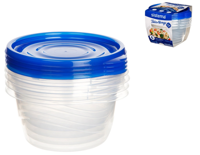 Набір контейнерів Sistema Small Bowl 4 x 760 мл (9414202541154)