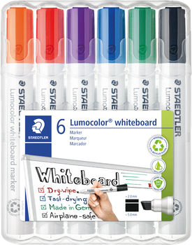 Zestaw markerów Staedtler Lumocolor do białych tablic 6 szt (4007817314326)