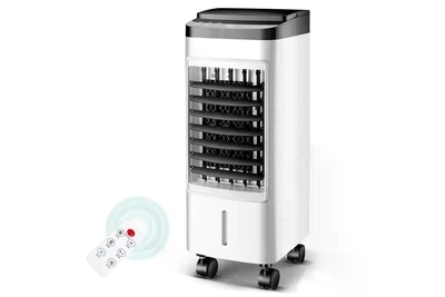 Охолоджувач повітря Germatic SK-001J 120W, сенсорні кнопки, пульт, екран, колеса, автообіг, ємність - 5,5л, 2 контейнери для льоду