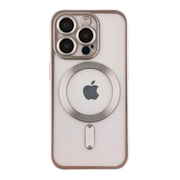 Чехол TPU Metallic Chrome Full Camera with Magsafe для iPhone 15 Pro Max Titan