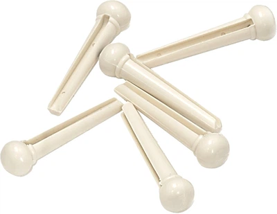 Шпильки для струнотримача акустичної гітари GEWA Bridge plug 6 шт. White (G-555000)