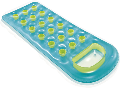 Materac plażowy Intex z okienkiem 188 x 71 cm turkusowy 59895 (5908220473985)