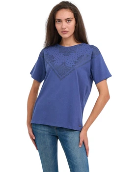 Футболка женская Lee Cooper 20196161.459 S синяя (5942723122315)
