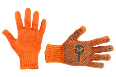 Рукавички Intertool 60/40 з точкою 82г помаранчеві 9" (SP-0135) (12 шт.)