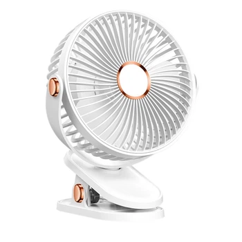 Портативний USB вентилятор на акумуляторі з прищіпкою Mini Fan Білий