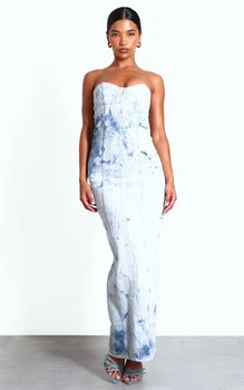 Платье PrettyLittleThing CNI1578 40 голубой