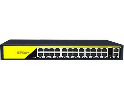 POE Коммутатор (Свитч) Diewu 48v 26 портов (24poe+2uplink)