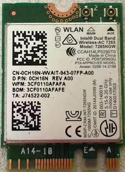 WIFI модуль Intel Wireless Dual Band AC 7265NGW WiFi Card (0CH16N), б/в
