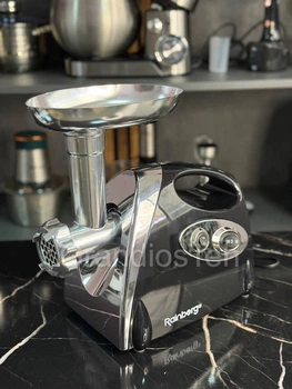 Кухонная мясорубка Rainberg RB-675, 3800 Вт, электрический кухонный комбайн, мясорубка с 3 насадками
