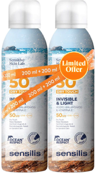 Zestaw sprejów przeciwsłonecznych Sensilis Invisible & Light SPF50+ 2x200 ml (8428749000013)
