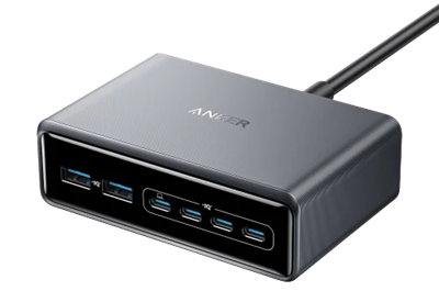 Мережевий зарядний пристрій Anker GaNPrime Charger - 200W, 4xUSB-C PD & 2xUSB-A Black (7121459)