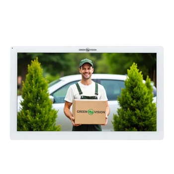Цветной видеодомофон GreenVision GV-061-AHD-M-VD10SD White с TFT LCD дисплеем, Wi-Fi, AHD и питанием AC 110-230V