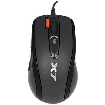 Мышь проводная компьютерная A4Tech X-718BK 3200dpi с сенсором Agilent и кнопкой 3xFire Black