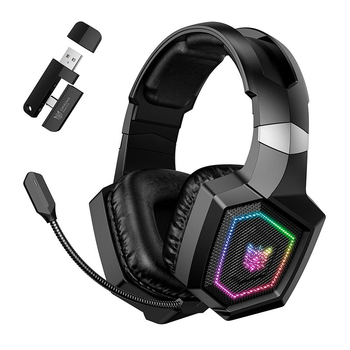 Беспроводные игровые наушники Onikuma GT806 RGB с поддержкой Bluetooth 5.4 и 2.4G Black