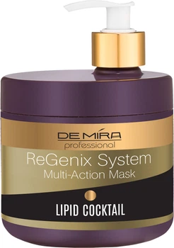 Липидный коктейль-маска DeMira Professional ReGenix System Multi-Action Mask для восстановления волос 500 мл (4823115502360)