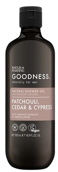 Гель для душа для мужчин - Baylis & Harding Goodness Natural Shower Gel Patchouli Cedar And Cypress 500ml (1217437-1134980221-2)