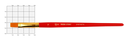 Пензель синтетика плоска Rosa Start №12 коротка ручка (18750212)