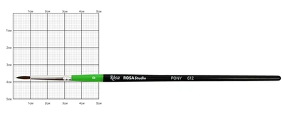 Кисть пони круглая Rosa Studio №0 короткая ручка (1866120)
