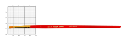Пензель синтетика плоска № 3 коротка ручка ROSA START