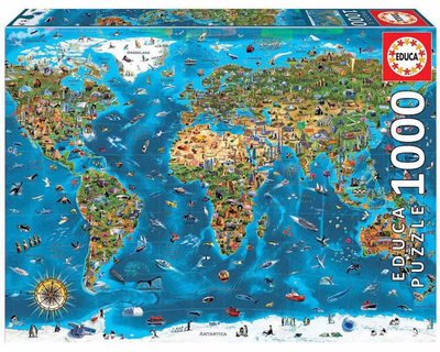Пазл Educa Worlds Wonders 1000 елементів 80-19022 (8412668190221)